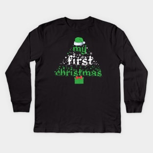 My First Christmas Kids Long Sleeve T-Shirt